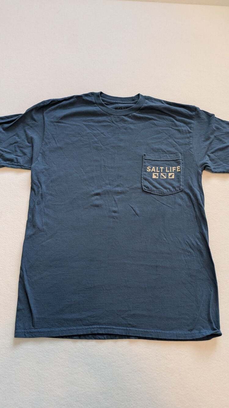 Salt Life Ocean to Ocean Way of the Waterman Graphic Pocket T-Shirt Medium - Picture 2 of 7